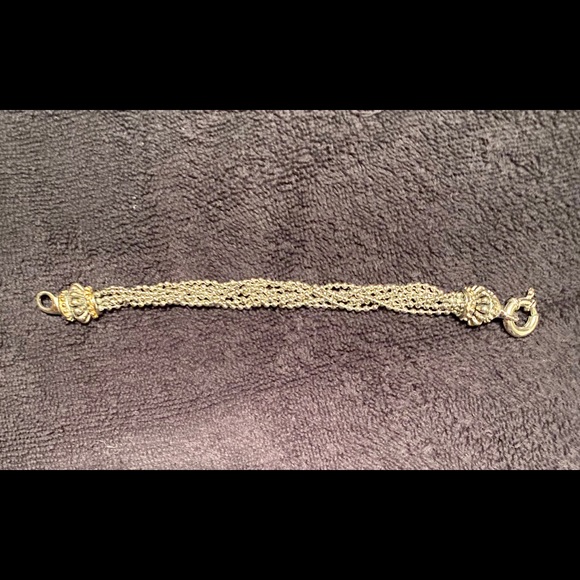 Unique two-tone Silver & Gold Bracelet - Picture 4 of 6